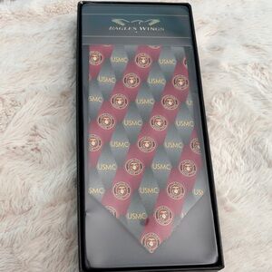 Eagle's Wings USMC Red and Gray Men's Tie
